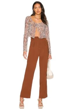 Tamara Tie Top Brown & White -Hot Sale Clothing Store SPDW WS1528 V4