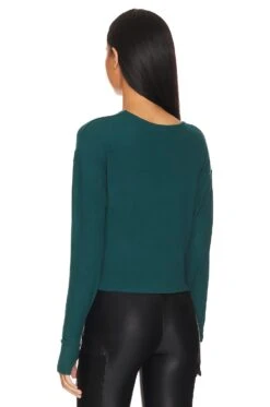 Spiritual Gangster Reversible Twist Front Sweater Pine 10 Spiritual Gangster Reversible Twist Front Sweater Pine -Hot Sale Clothing Store SPRG WK102 V4