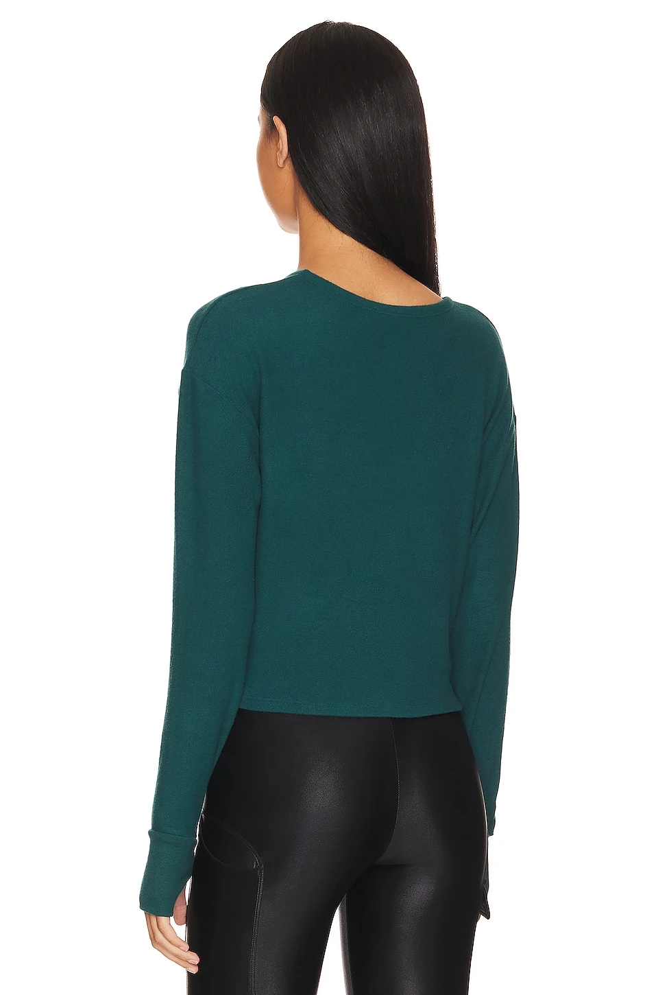 Spiritual Gangster Reversible Twist Front Sweater Pine 6 Spiritual Gangster Reversible Twist Front Sweater Pine - Image 4