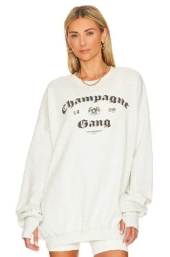 LA Champagne Gang NY Jumper Pebble Heather