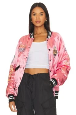 Beer Wolf Time Stadium Jacket Blush Pink