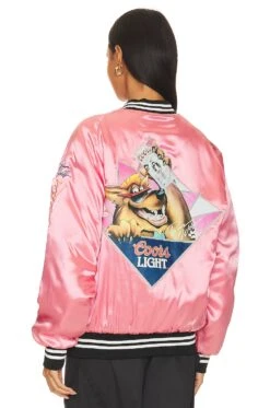 Beer Wolf Time Stadium Jacket Blush Pink -Hot Sale Clothing Store TLAU WO19 V5