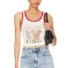 Beer Wolf Usa Rib Tank White & Red -Hot Sale Clothing Store TLAU WS293 V1