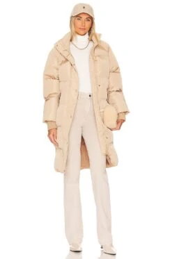 Sienna Longline Puffer Jacket Caramel