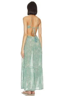 X Jetset Christina Tierra Maxi Dress Green Tropics -Hot Sale Clothing Store TULA WD1449 V4