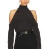 Gia Speckled Open Shoulder Sweater Black Confetti -Hot Sale Clothing Store TULA WK606 V1
