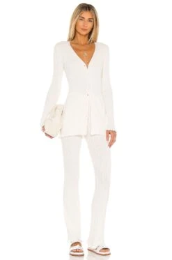 Variegated Rib Pant Ivory -Hot Sale Clothing Store TULA WP210 V4