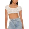 Guinevere Crop Top Ivory -Hot Sale Clothing Store TULA WS850 V1