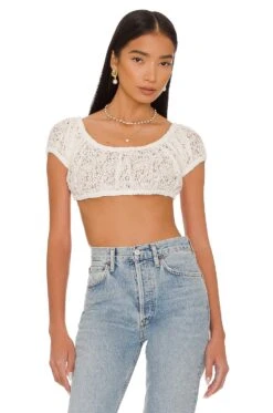 Guinevere Crop Top Ivory