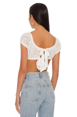 Guinevere Crop Top Ivory -Hot Sale Clothing Store TULA WS850 V3