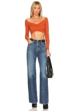 Lizzie Top Burnt Orange -Hot Sale Clothing Store TULA WS892 V4