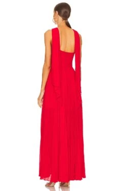 Peri Pleated Gown Wild Strawberry -Hot Sale Clothing Store UAMR WD143 V3