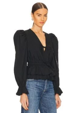 ULLA JOHNSON Ren Blouse Noir -Hot Sale Clothing Store ULLA WS340 V2