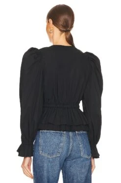 ULLA JOHNSON Ren Blouse Noir -Hot Sale Clothing Store ULLA WS340 V3