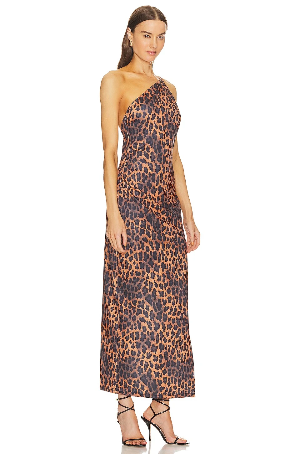 Strappy One Shoulder Maxi Dress Leopard 4 Strappy One Shoulder Maxi Dress Leopard - Image 2