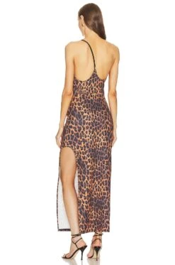 Strappy One Shoulder Maxi Dress Leopard 7 Strappy One Shoulder Maxi Dress Leopard -Hot Sale Clothing Store VAUR WD17 V3