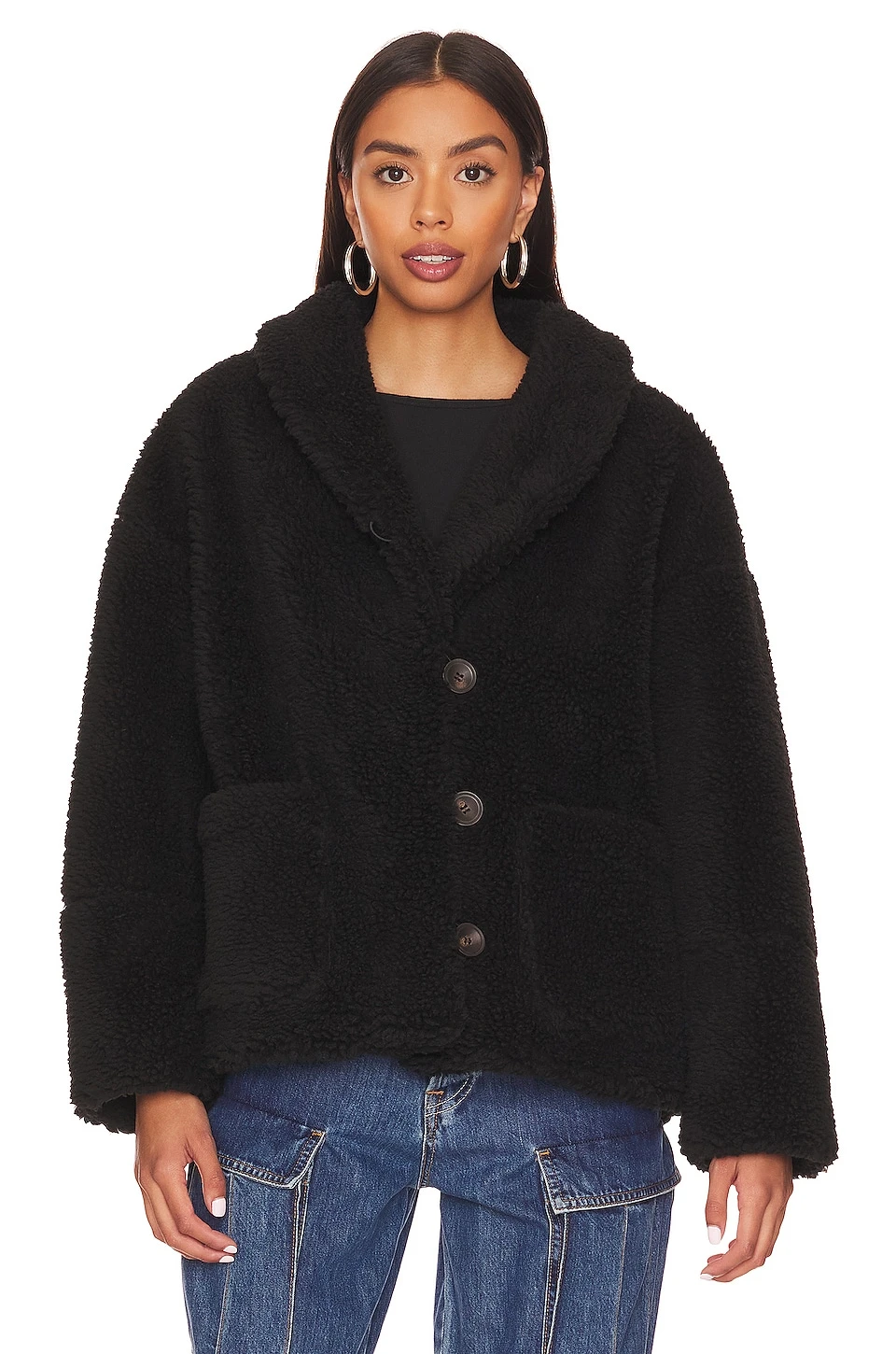 CHAQUETA ALISS FAUX SHEARLING Black 4 CHAQUETA ALISS FAUX SHEARLING Black - Image 2