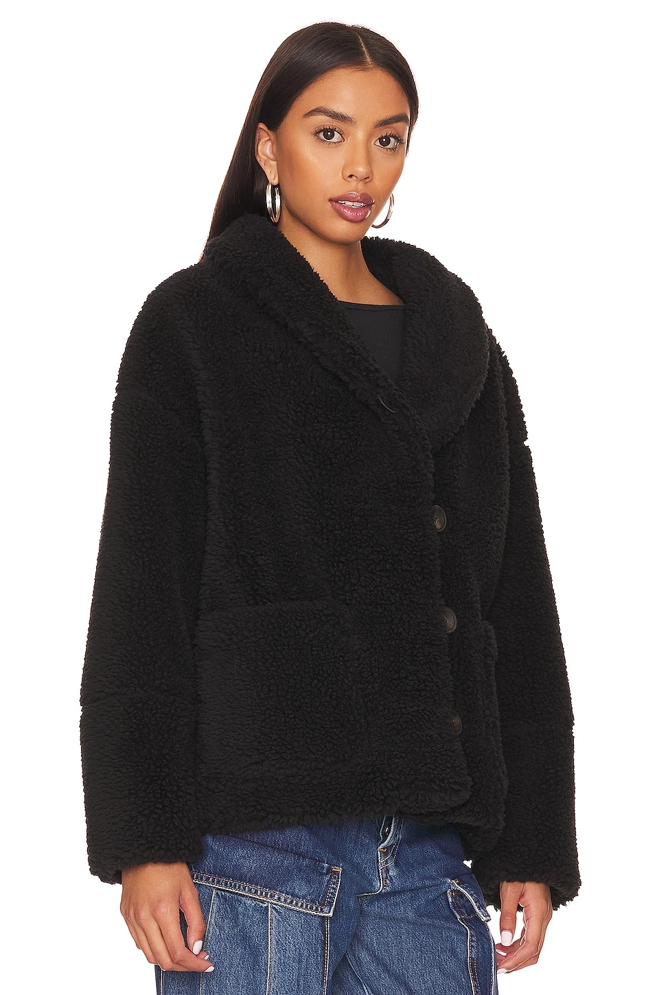 CHAQUETA ALISS FAUX SHEARLING Black 5 CHAQUETA ALISS FAUX SHEARLING Black - Image 3