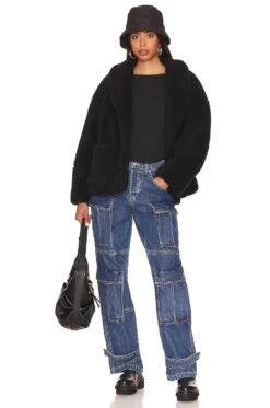 CHAQUETA ALISS FAUX SHEARLING Black 11 CHAQUETA ALISS FAUX SHEARLING Black -Hot Sale Clothing Store VELVET WO393 V5