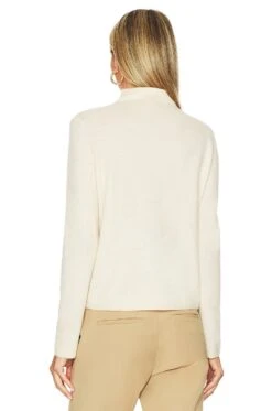 Vince Mock Neck Boiled Sweater Ecru -Hot Sale Clothing Store VINCE WK519 V3