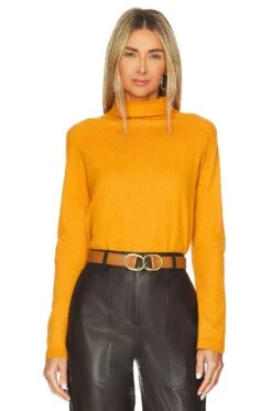 Vince Mock Neck Boiled Sweater Ecru -Hot Sale Clothing Store VINCE WK520 V1