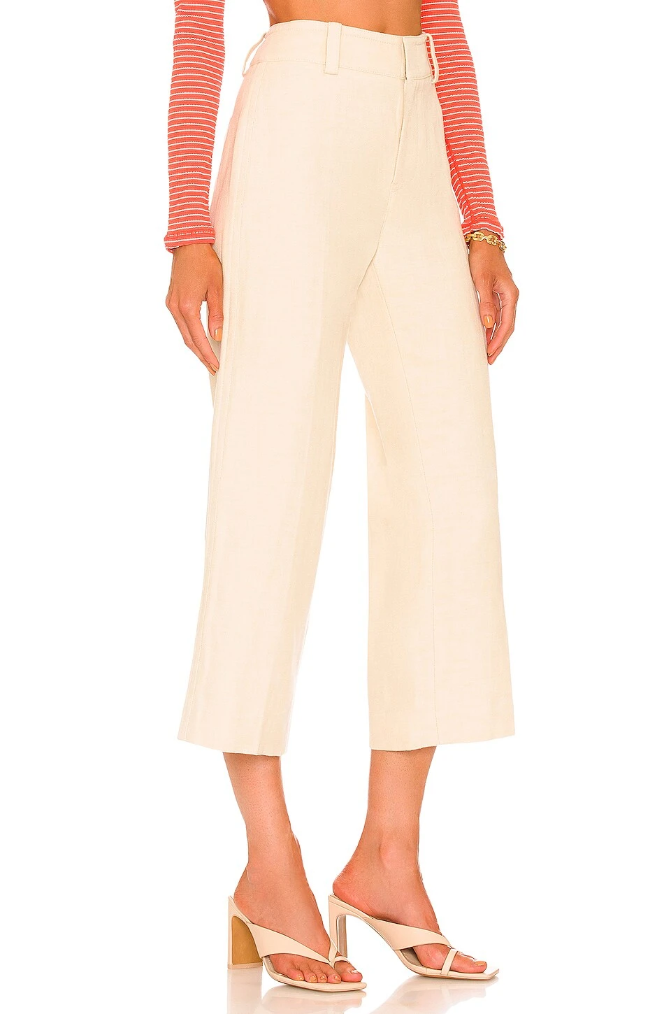 Vince Cropped Casual Twill Pant Lemon Stone 4 Vince Cropped Casual Twill Pant Lemon Stone - Image 2
