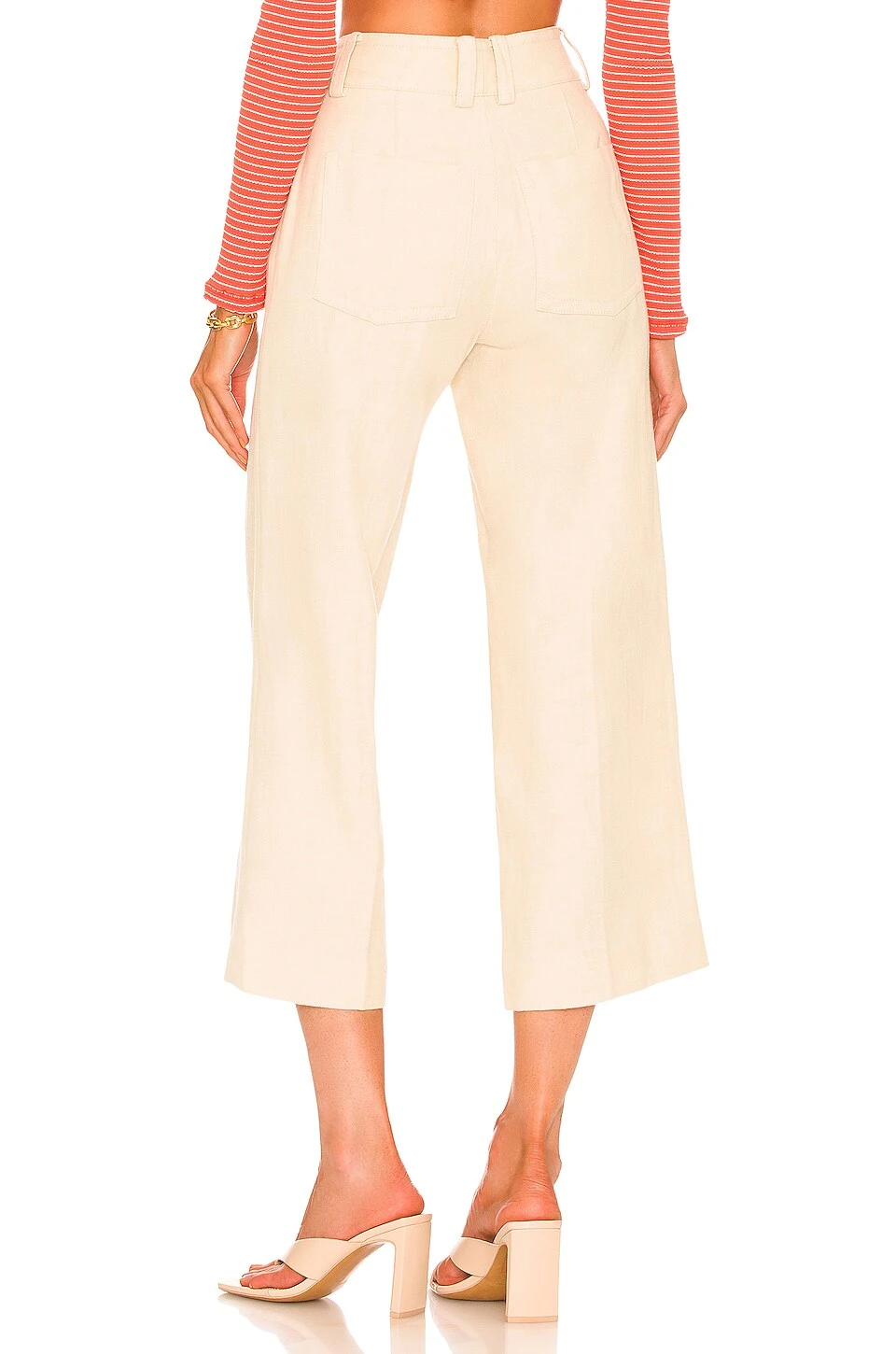 Vince Cropped Casual Twill Pant Lemon Stone 5 Vince Cropped Casual Twill Pant Lemon Stone - Image 3