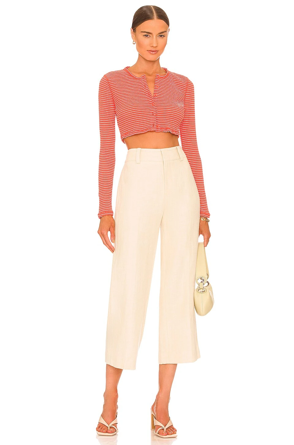 Vince Cropped Casual Twill Pant Lemon Stone 6 Vince Cropped Casual Twill Pant Lemon Stone - Image 4