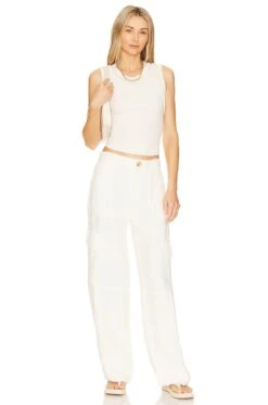 Vince Wide Leg Cargo Pant Bone -Hot Sale Clothing Store VINCE WP230 V4