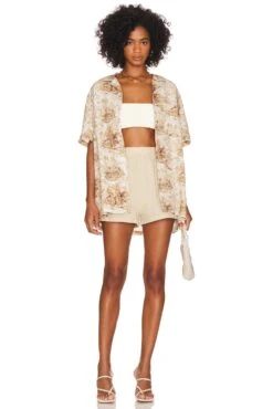 The Camp Shirt Taupe Tiger Scene 11 The Camp Shirt Taupe Tiger Scene -Hot Sale Clothing Store WAOR MS11W V5