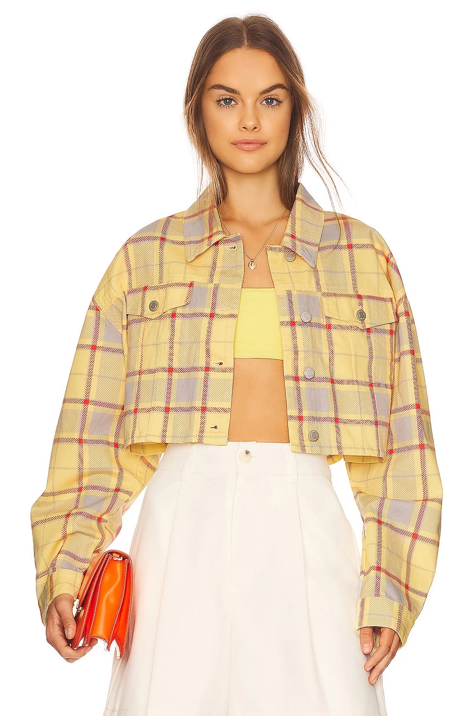 Cropped Denim Jacket Plaid 3 Cropped Denim Jacket Plaid