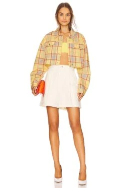 Cropped Denim Jacket Plaid 11 Cropped Denim Jacket Plaid -Hot Sale Clothing Store WWWR WO16 V5