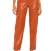 Dani Vegan Leather Boyfriend Pant Cognac -Hot Sale Clothing Store WWWR WP11 V1